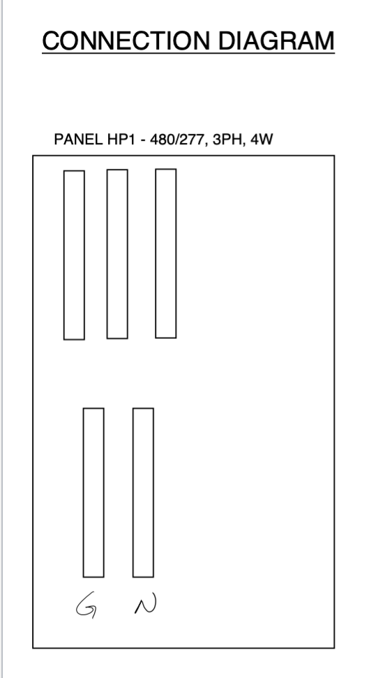 CONNECTION DIAGRAM PANEL HP 1 - 4 8 0 / 2 7 7 , 3