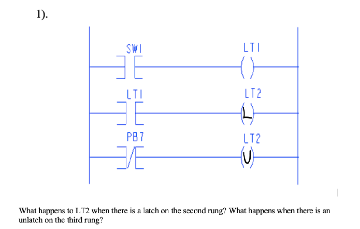 1 ) . What happens to LT 2 when there is a latch