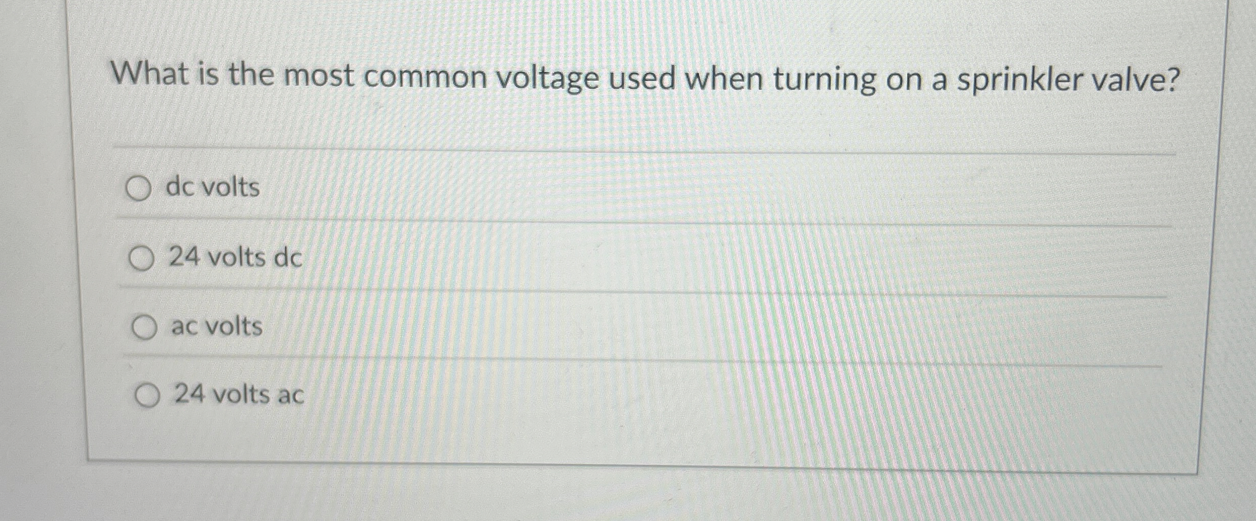 What is the most common voltage used when turning