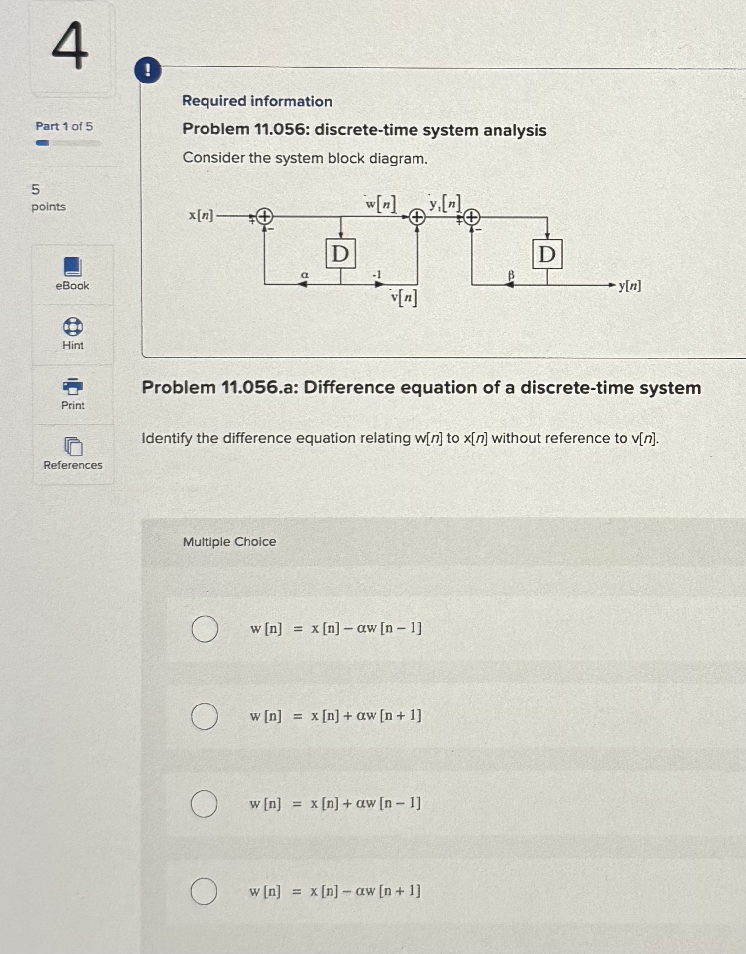 ! Part 1 of 5 Required information Problem 1 1 .