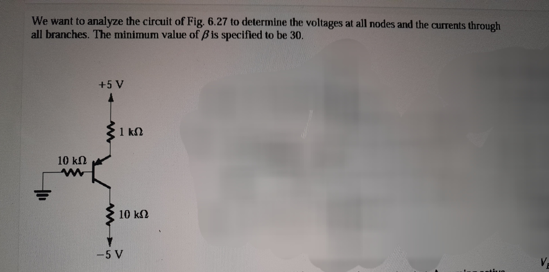 We want to analyze the circuit of Fig. 6 . 2 7 to