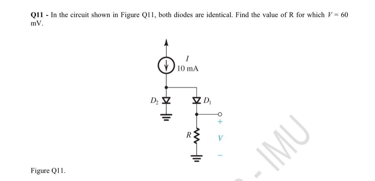 Q 1 1 - In the circuit shown in Figure Q 1 1 ,