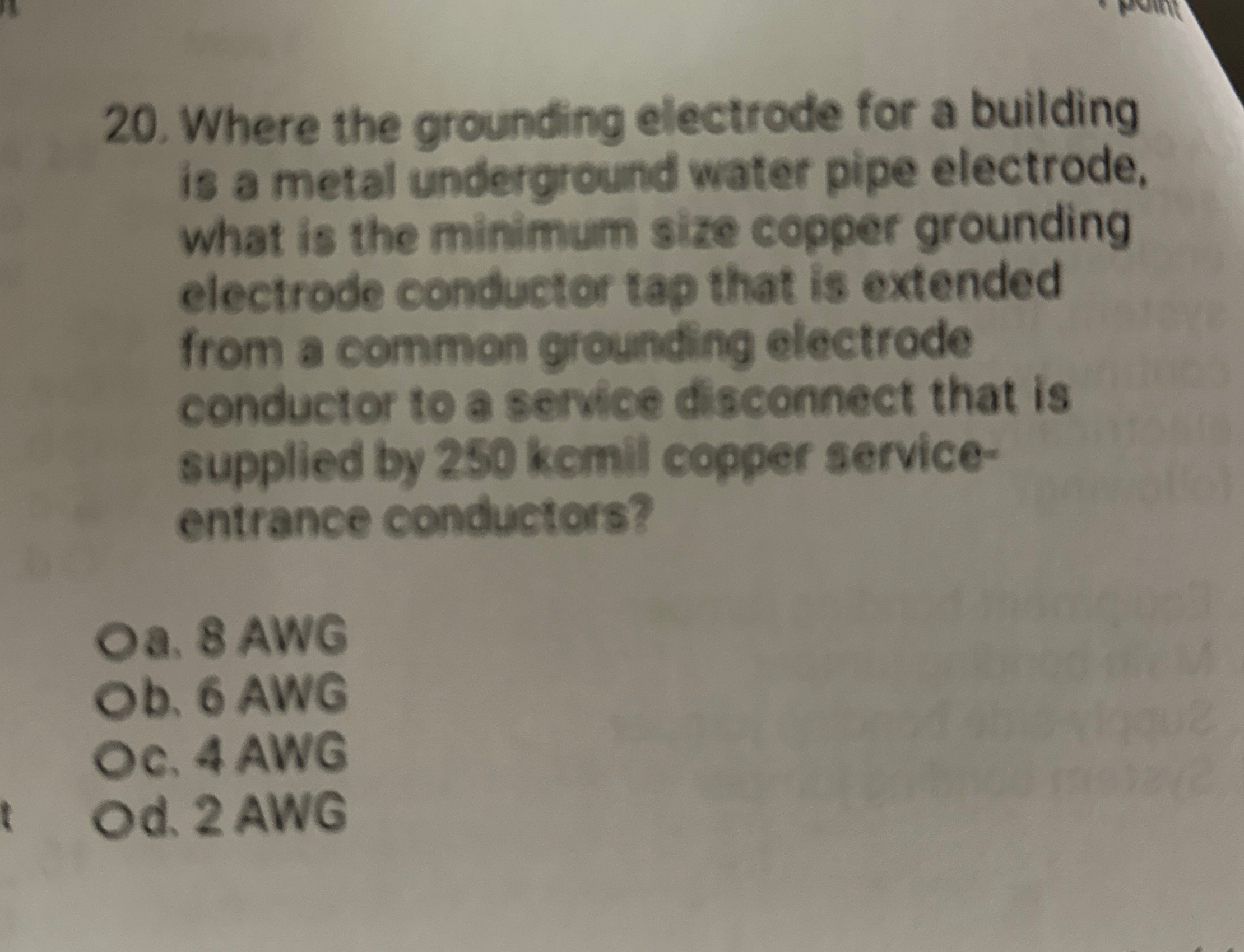 Where the grounding electrode for a building is a