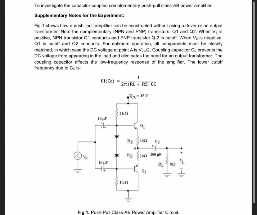 To investigate the capacitor - coupled