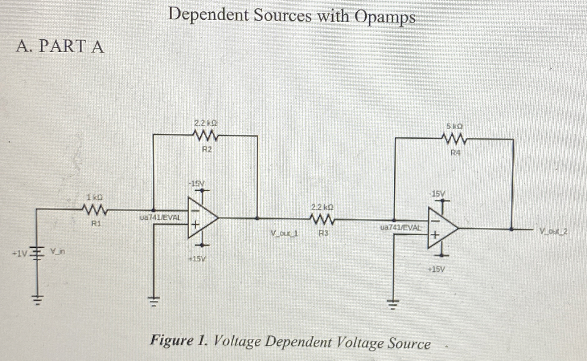 Dependent Sources with Opamps A . PART A Figure 1