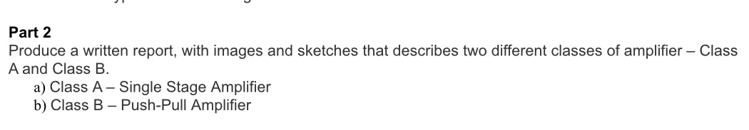 Part 2 Produce a written report, with images and