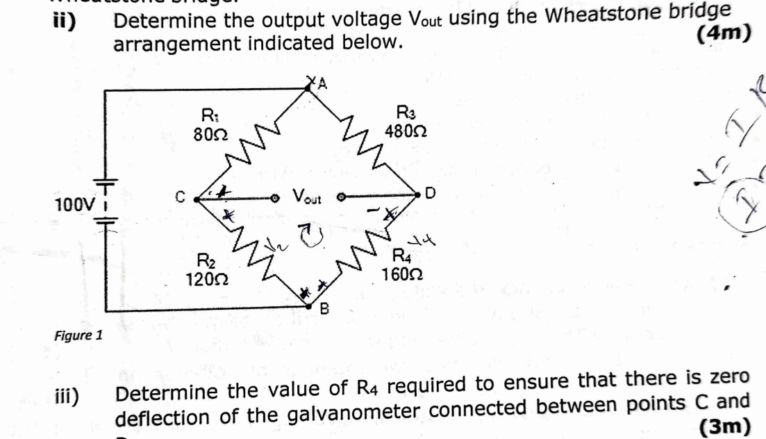 ii ) Determine the output voltage \ ( V _ { \