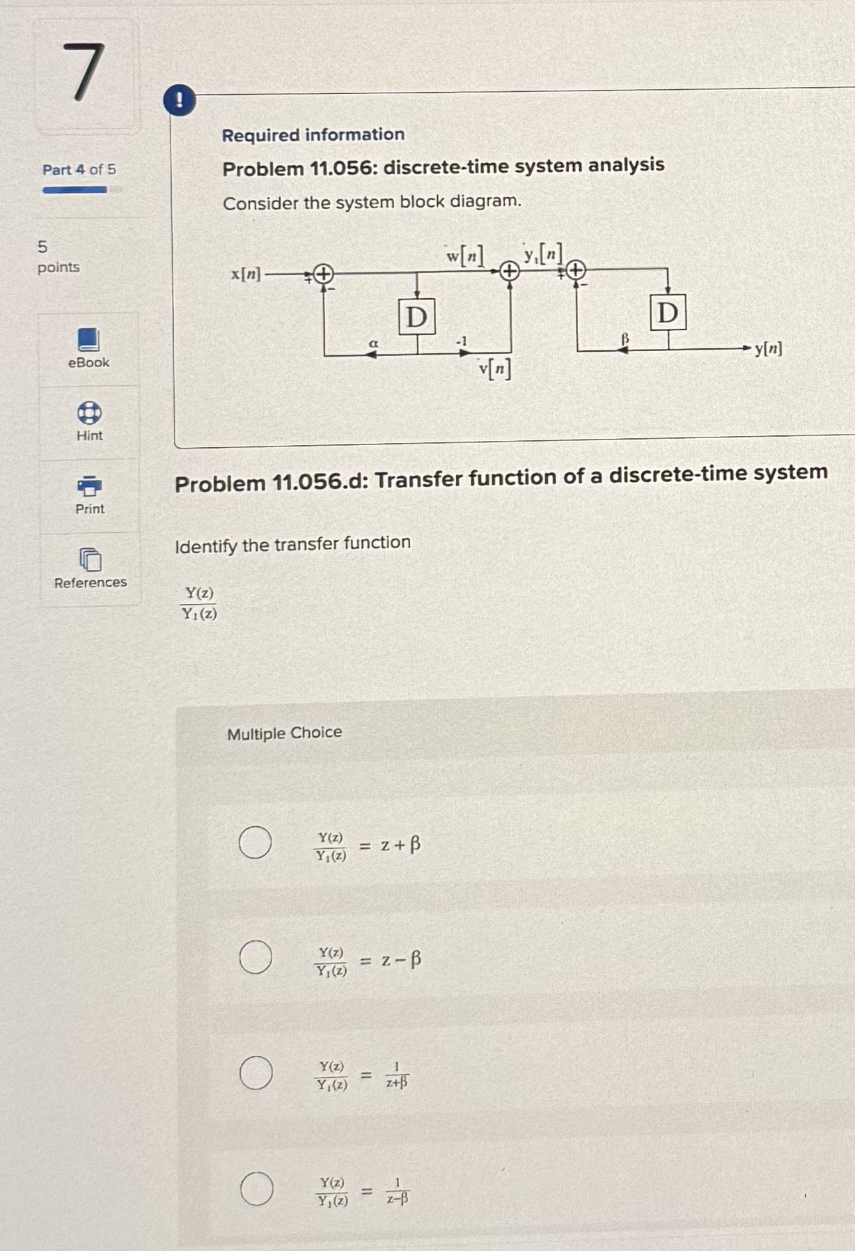 ! Part 4 of 5 Required information Problem 1 1 .