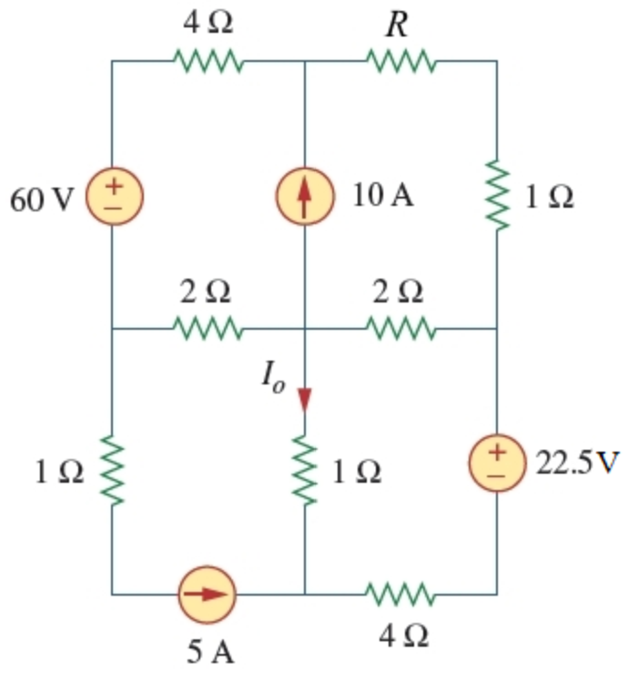 Find the value of Io , taking into account that R