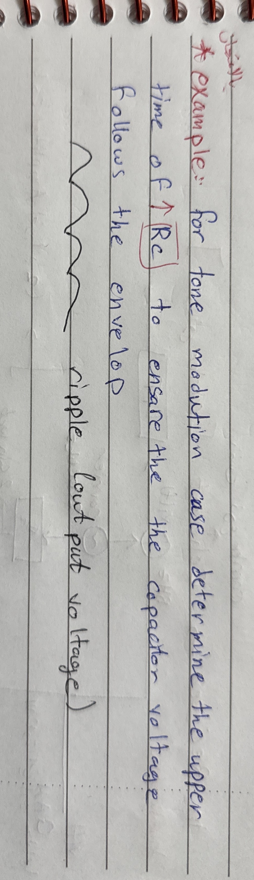 example: for tone modution case determine the