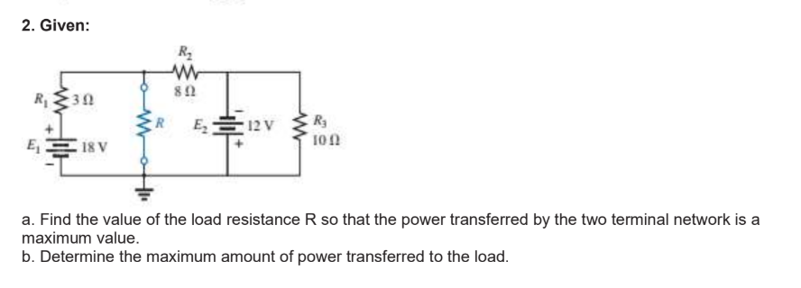 2 . Given: a . Find the value of the load