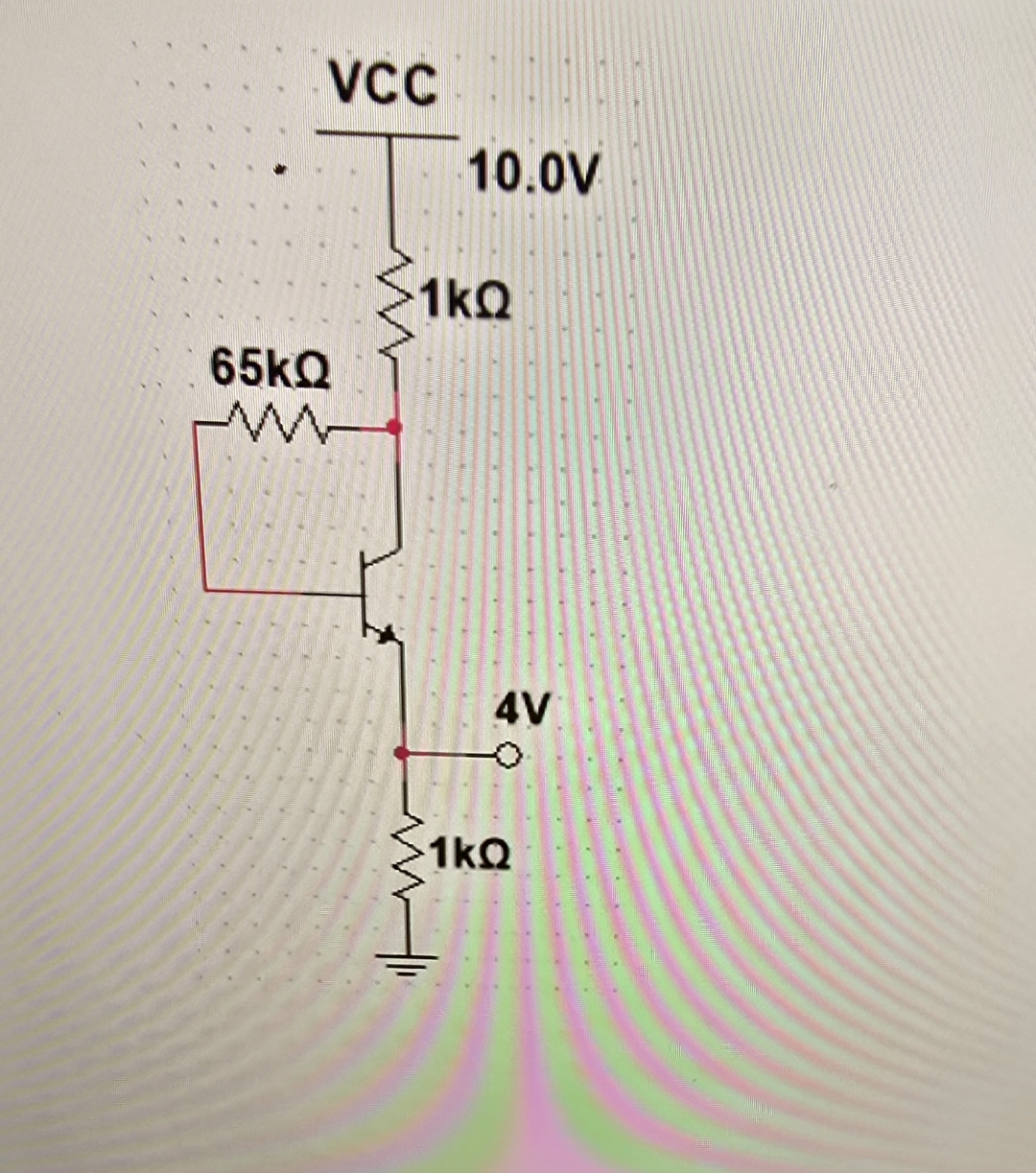 Complete the DC analysis of the following