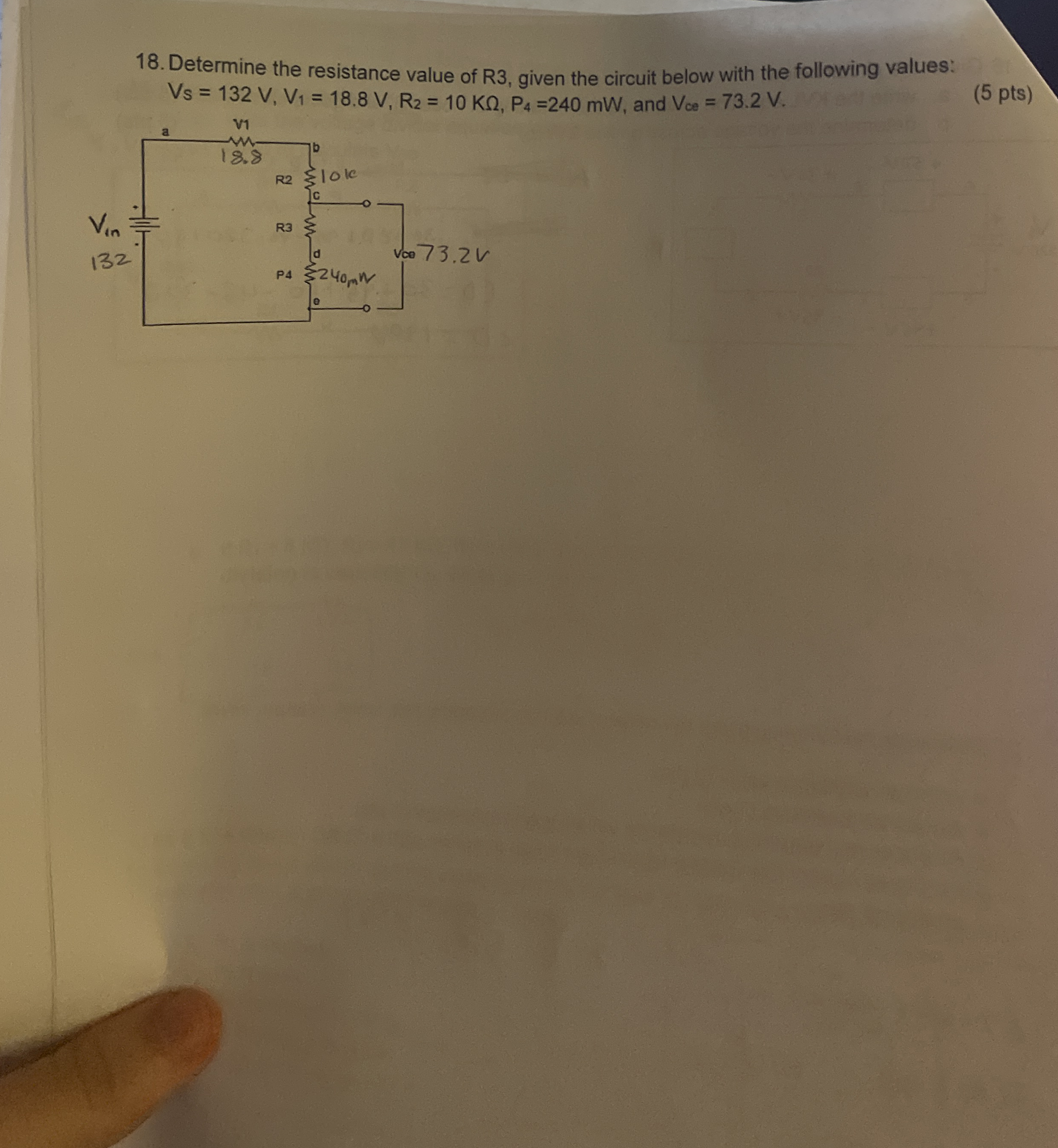 Determine the resistance value of R 3 , given the