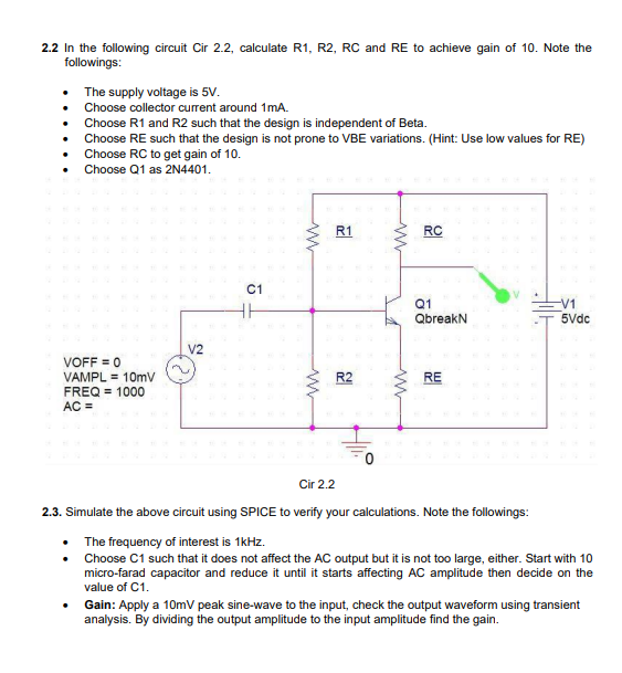 2 . 2 In the following circuit Cir 2 . 2 ,