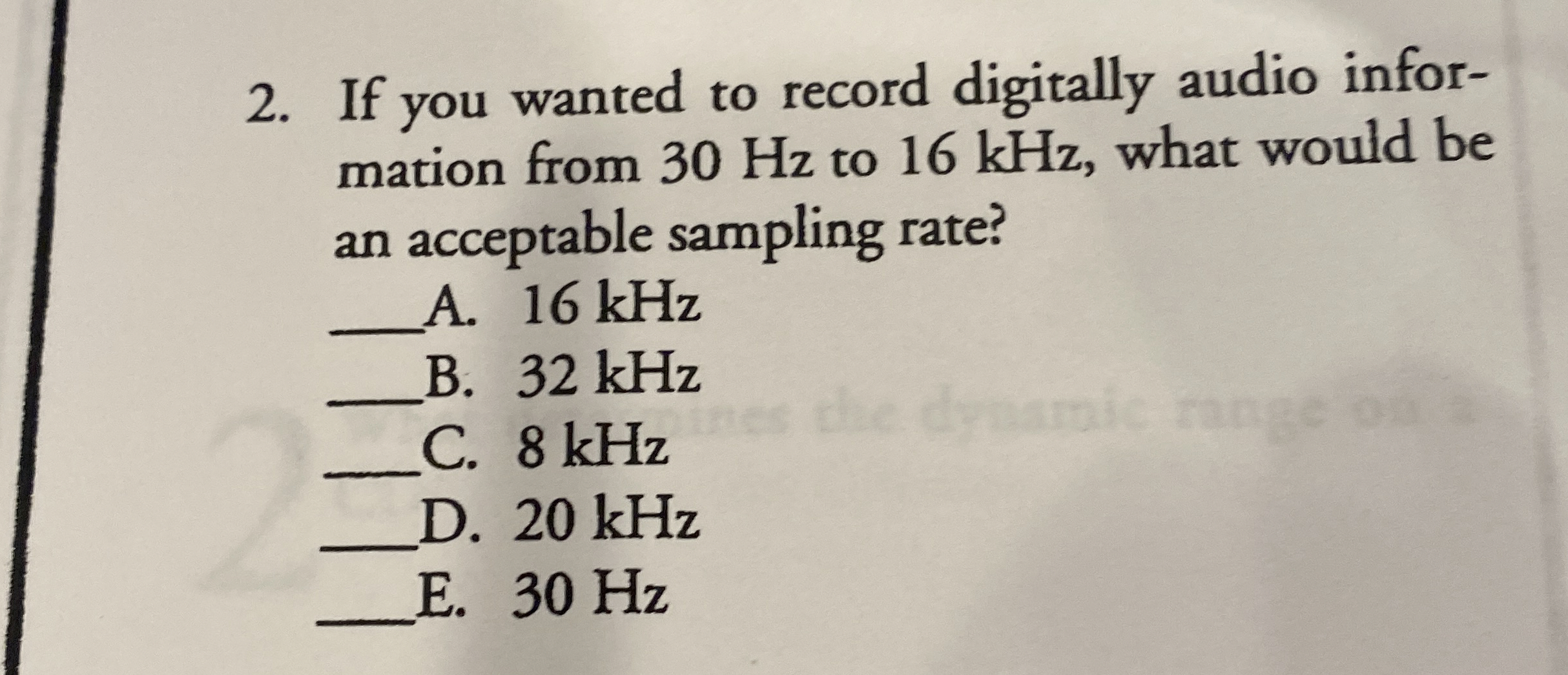 If you wanted to record digitally audio