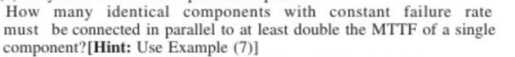 How many identical components with constant