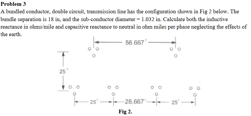 Problem 3 A bundled conductor, double circuit,
