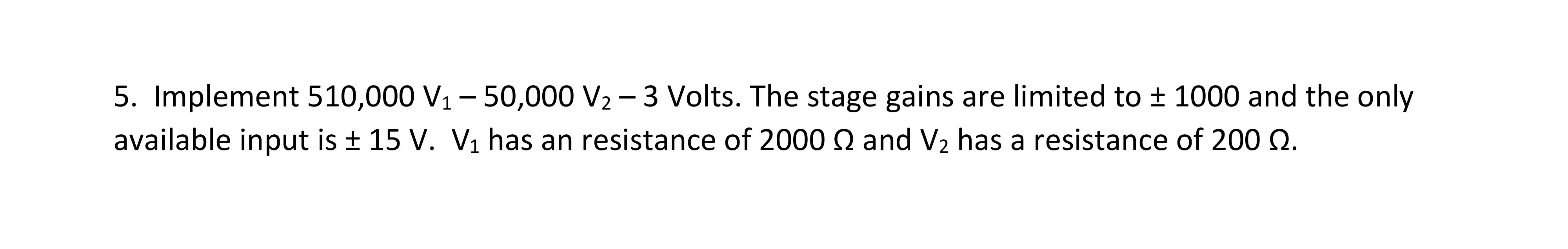 Implement 5 1 0 , 0 0 0 V 1 - 5 0 , 0 0 0 V 2 - 3