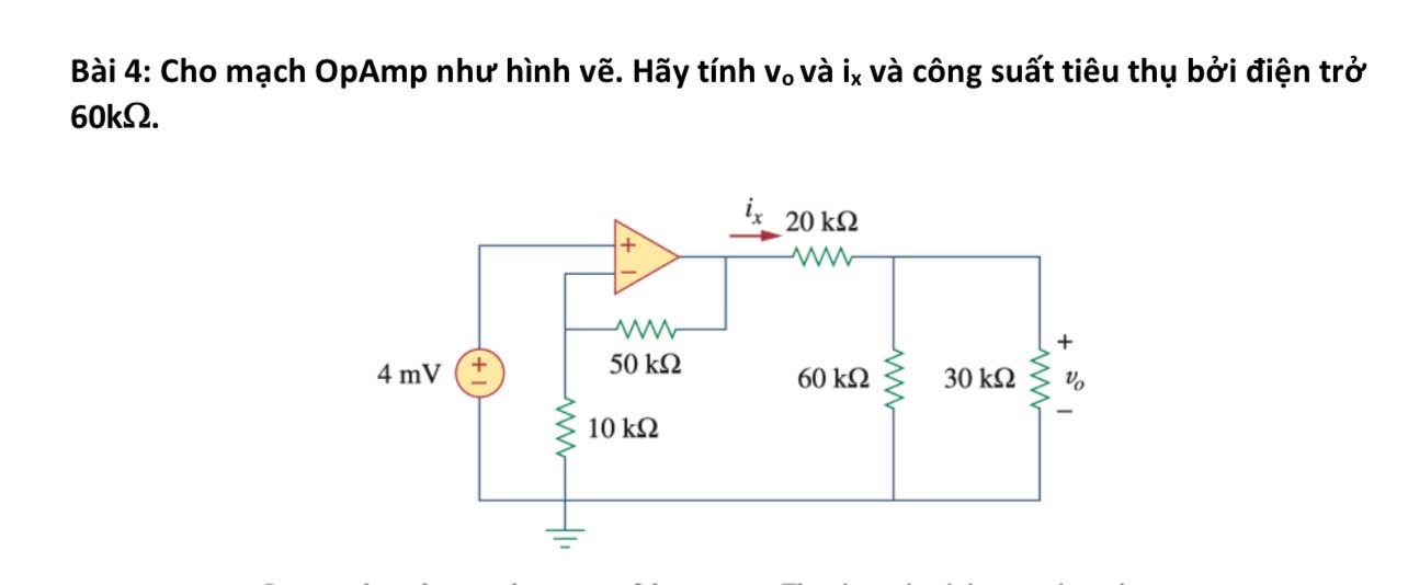 B i 3 : Cho m ch OpAmp nh h nh v . H y t nh vo .