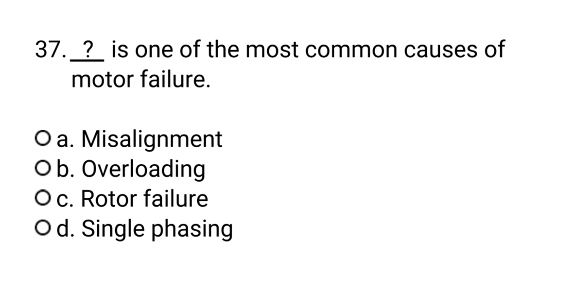 ? is one of the most common causes of motor