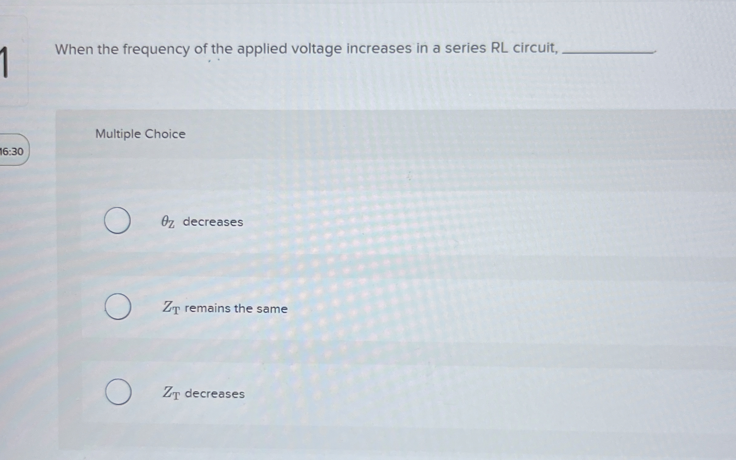When the frequency of the applied voltage