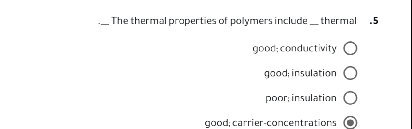 The thermal properties of polymers include