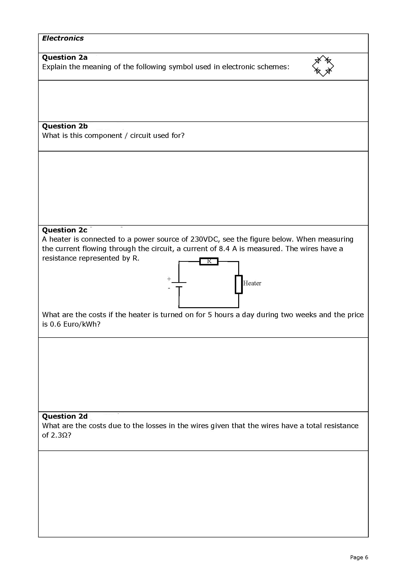 Electronics Question 2 a Explain the meaning of