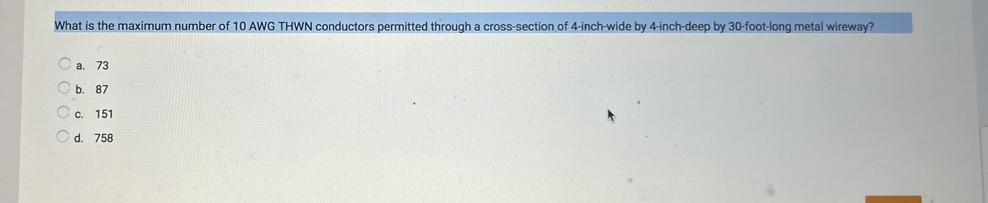 What is the maximum number of 1 0 AWG THWN