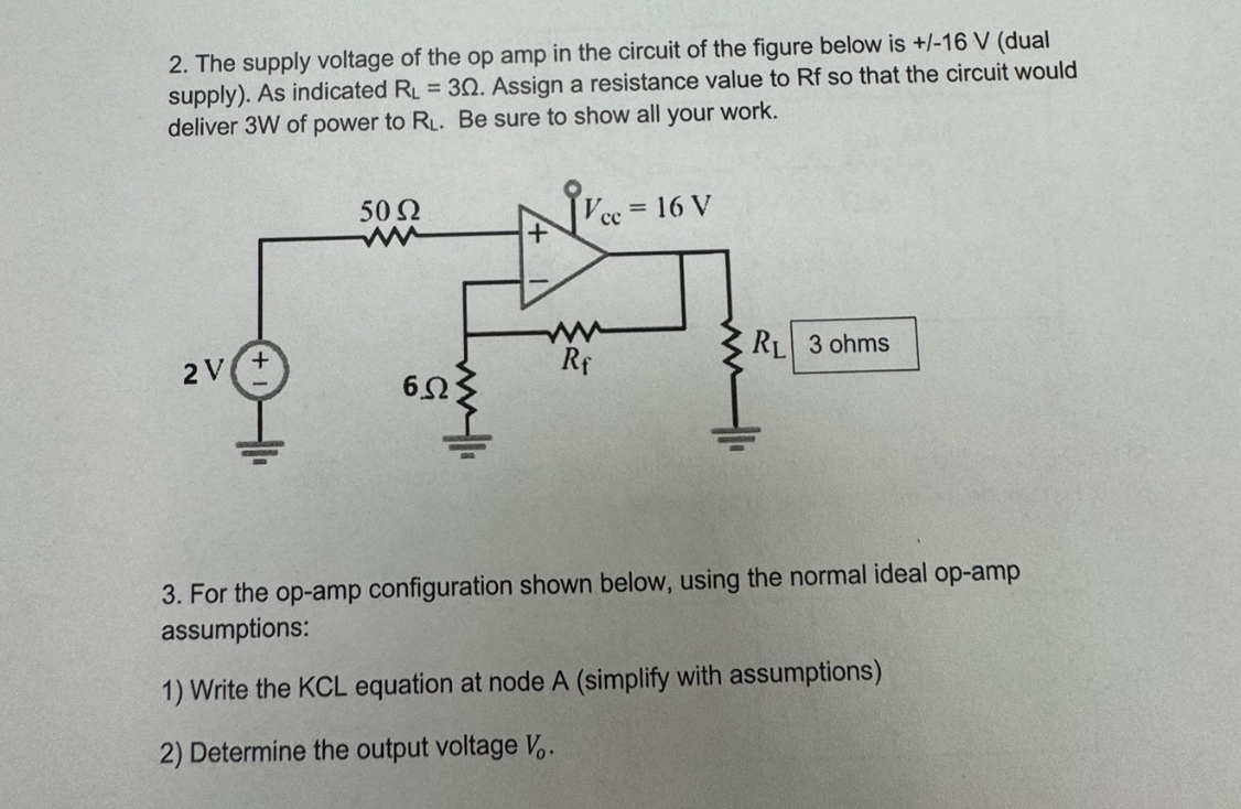 The supply voltage of the op amp in the circuit