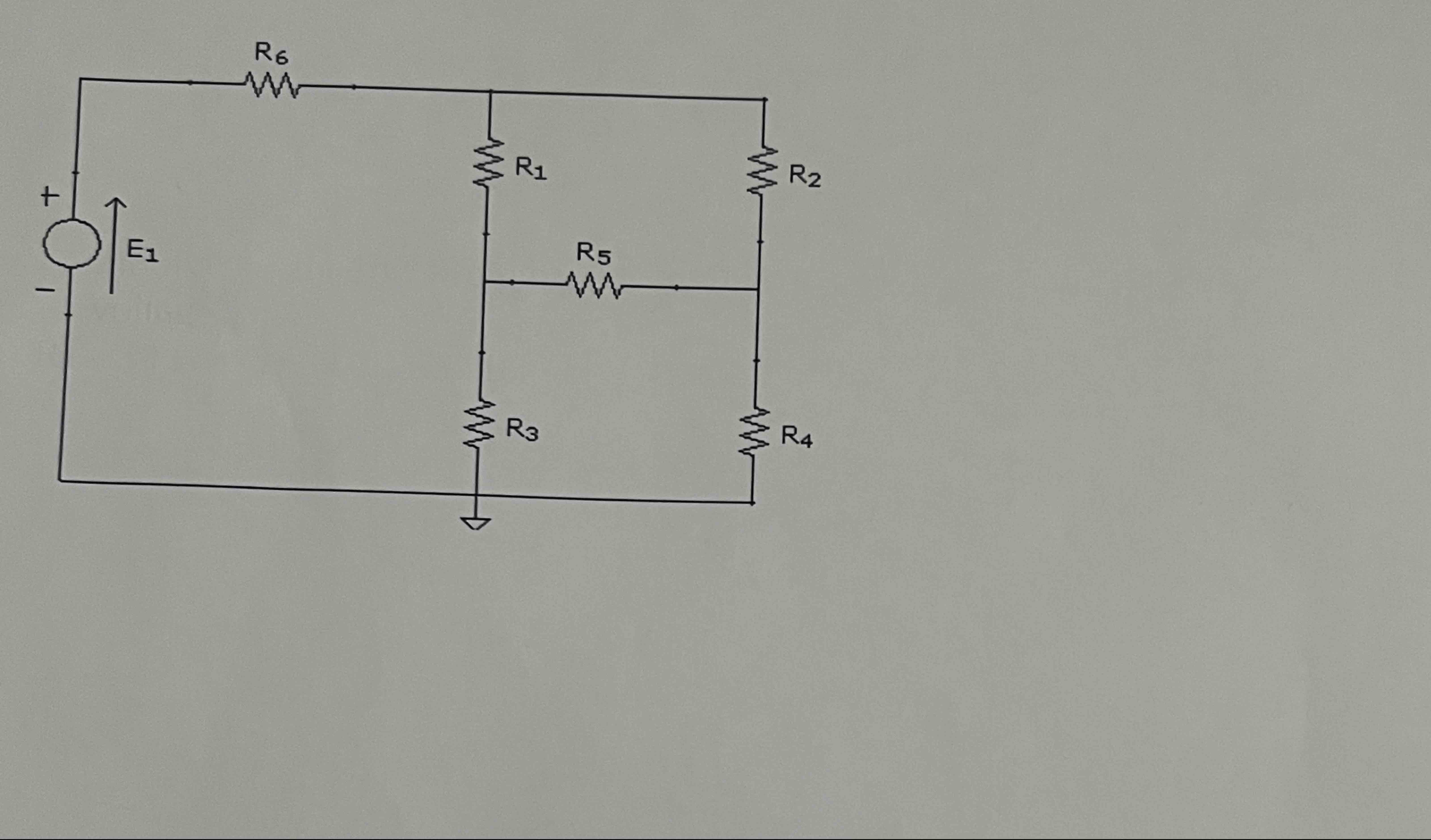 2 ) Solve for the following bridge circuit for