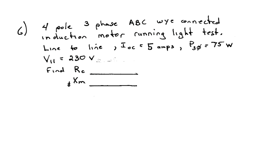 4 pole 3 phase ABC wye connected induction motor
