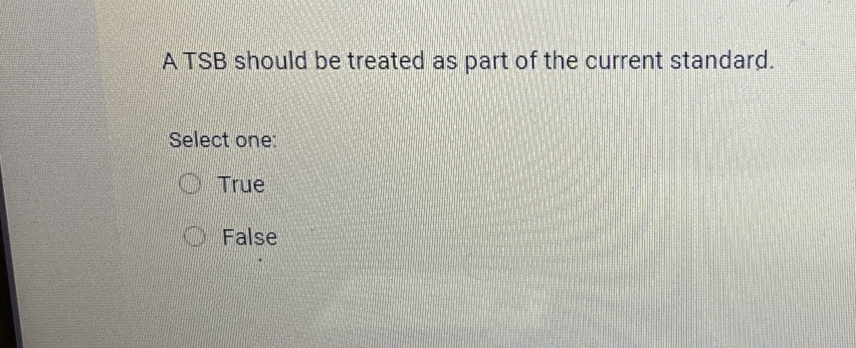 A TSB should be treated as part of the current