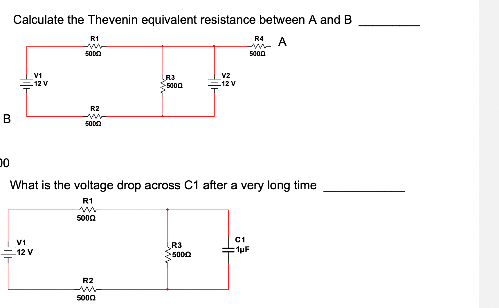 Calculate the Thevenin equivalent resistance