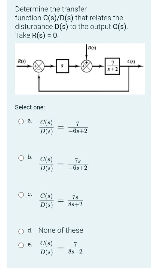 solve the control system course problem Determine