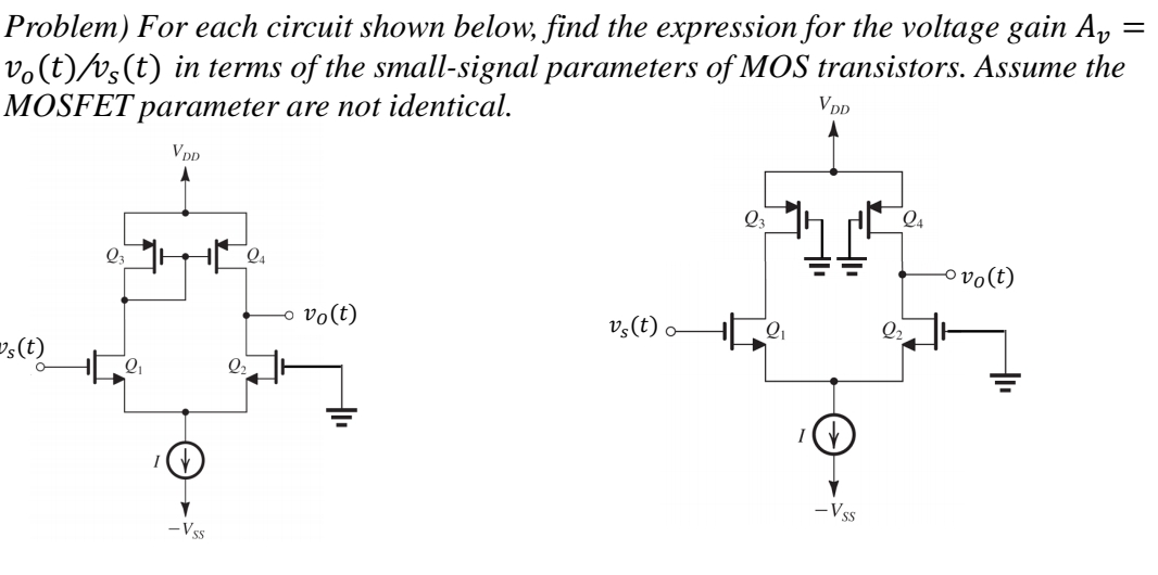 Problem ) For each circuit shown below, find the