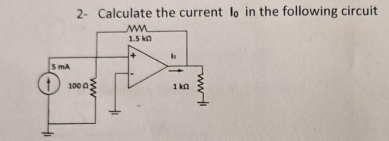 2 - Calculate the current I 0 in the following