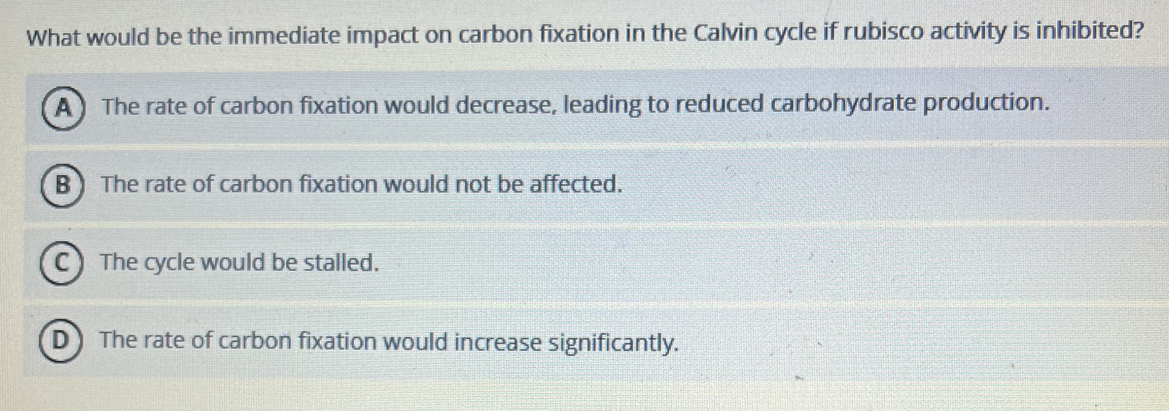 What would be the immediate impact on carbon