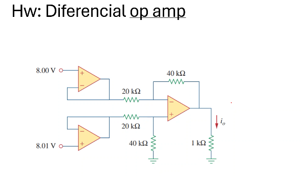 Hw: Diferencial op amp