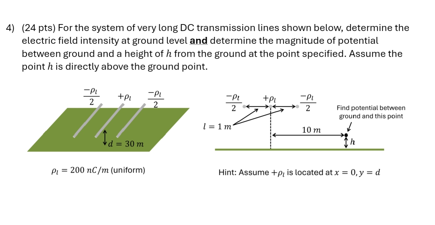 ( 2 4 pts ) For the system of very long DC