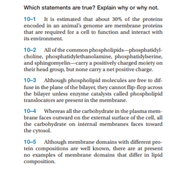 Which statements are true? Explain why or why