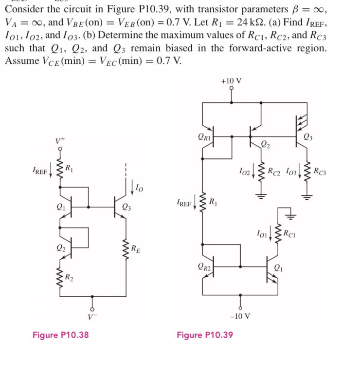 Consider the circuit in Figure P 1 0 . 3 9 , with