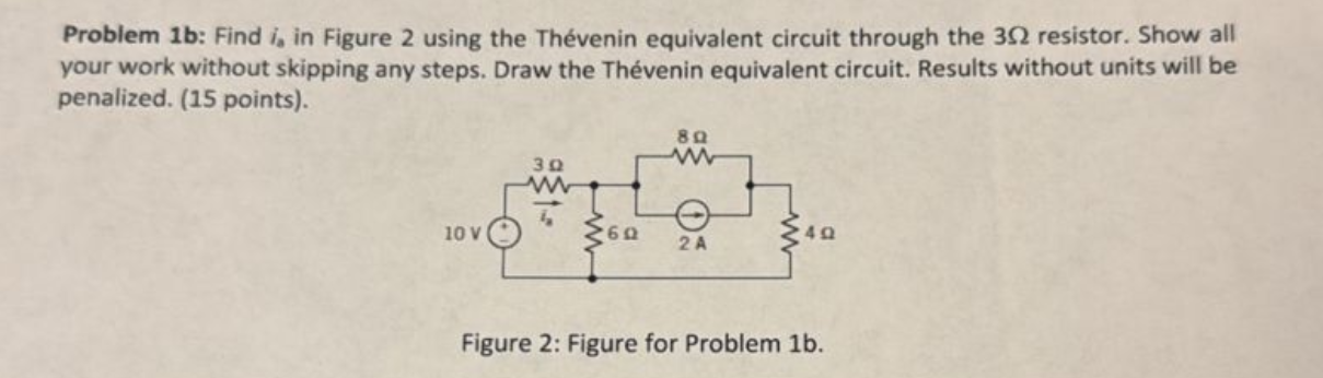 Problem 1 b: Find \ ( i _ { s } \ ) in Figure 2