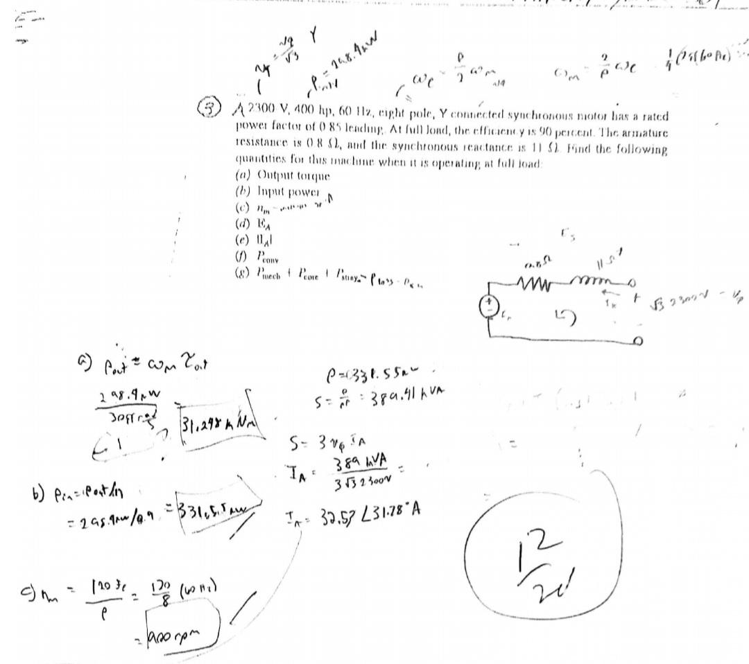 i need d ) e ) f ) g ) q , ( 3 ) A 2 3 0 0 V , 1