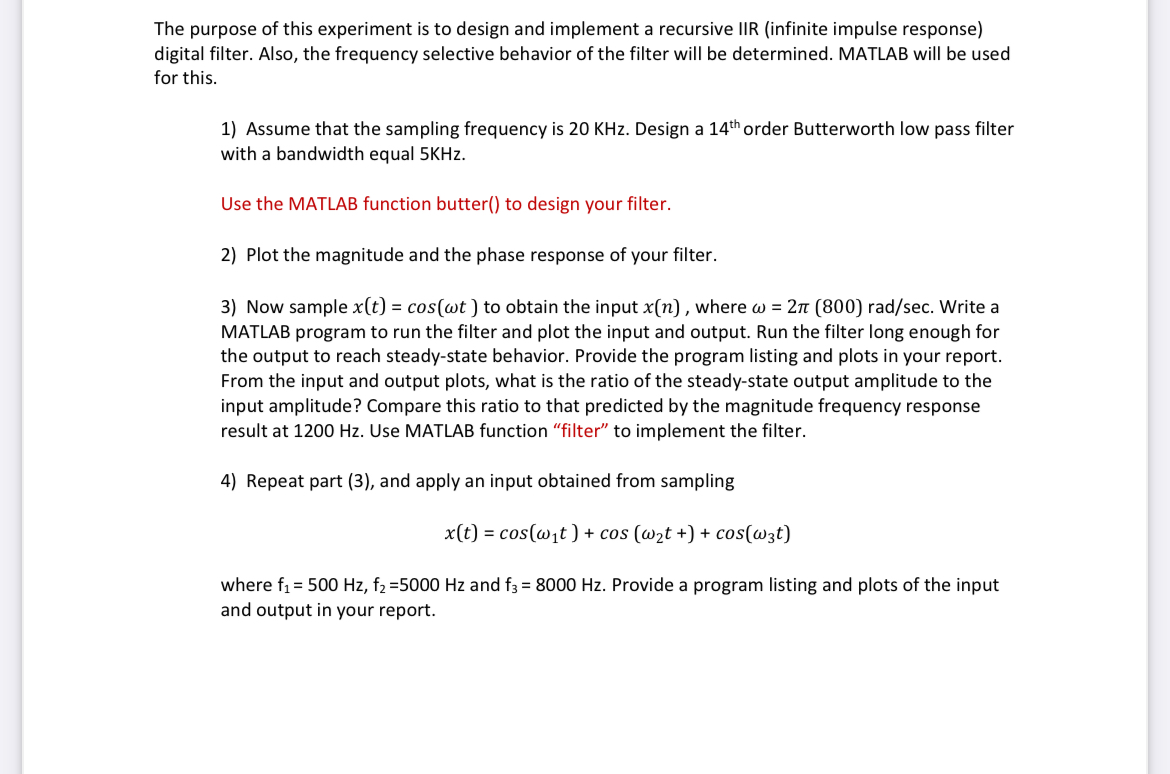 The purpose of this experiment is to design and