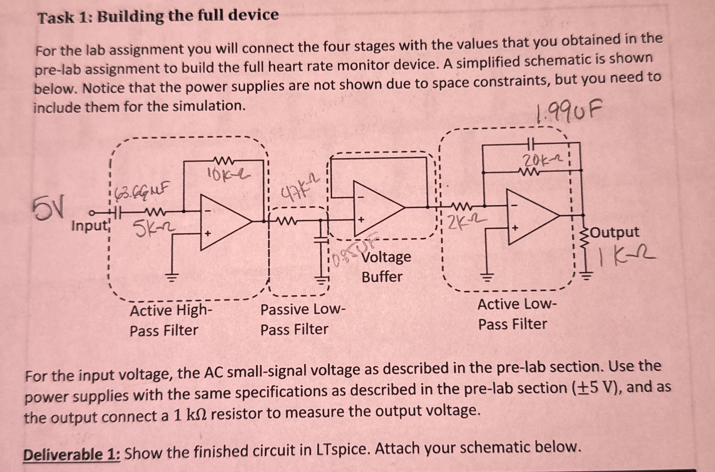 Task 1 : Building the full device For the lab