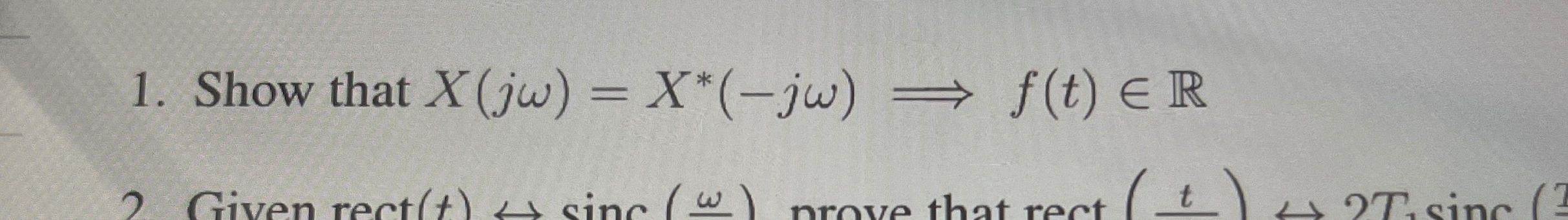 Show that x ( j ) = x * ( - j )