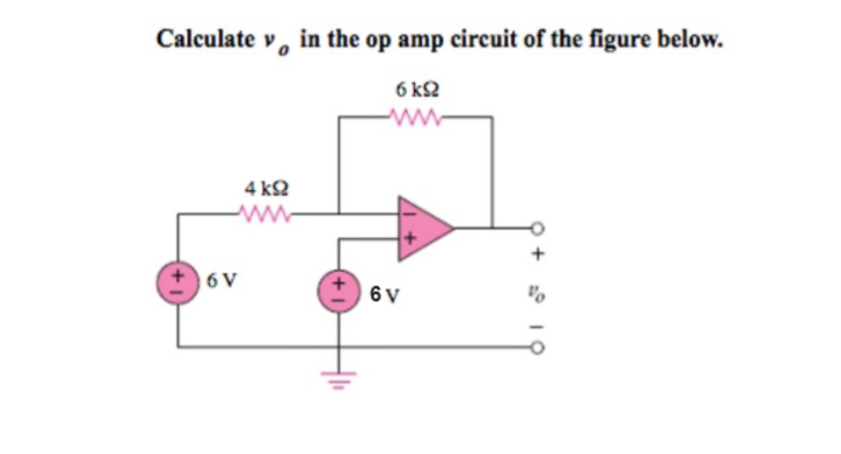 Calculate v o in the op amp circuit of the figure