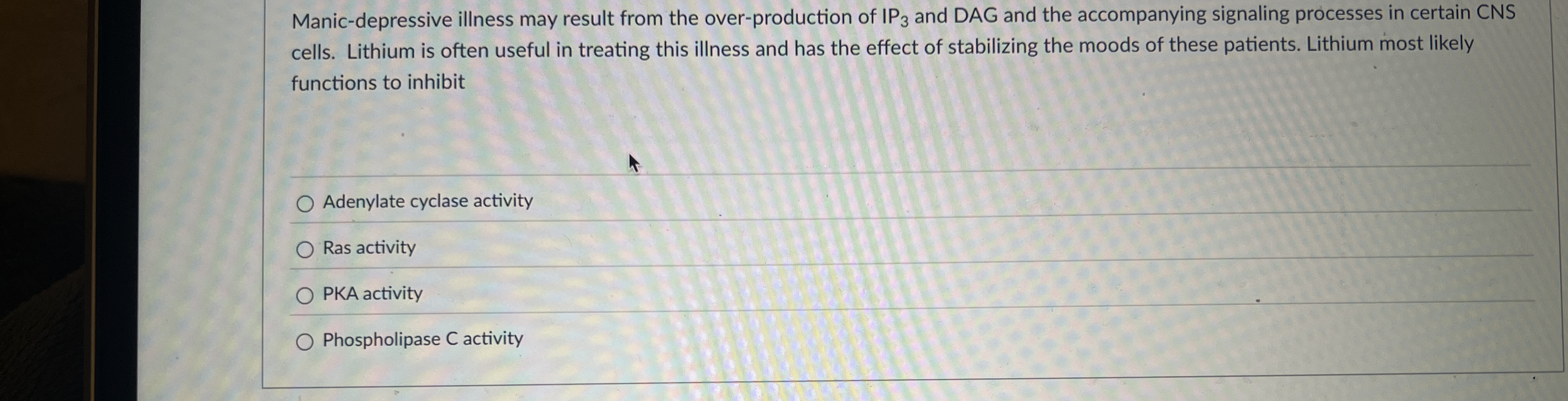 Manic - depressive illness may result from the