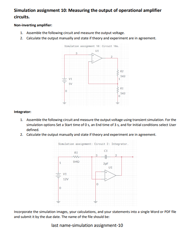 Simulation assignment 1 0 : Measuring the output
