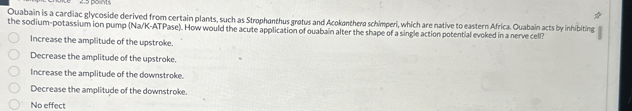 Ouabain is a cardiac glycoside derived from